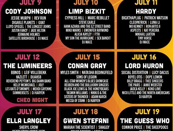 Ottawa Bluesfest Full Lineup released!