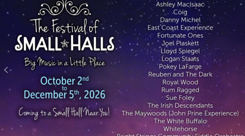 Ontario Festival of Small Halls Oct 2 – Dec 5, 2026